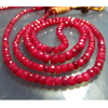 18 Inches Strand Neckless - Gorgeous Natural Red RUBY - Micro Faceted Super Sparkle Faceted Rondell Beads size 2 - 4.25 mm
